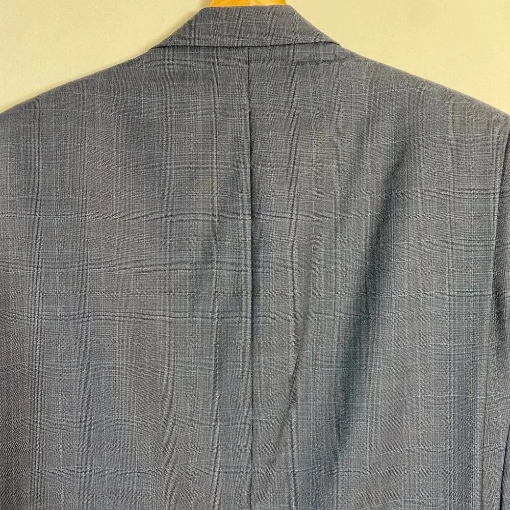 Lauren Ralph Lauren Wool Plaid Sport Coat Men's 42R Dinner Jacket Blazer Navy